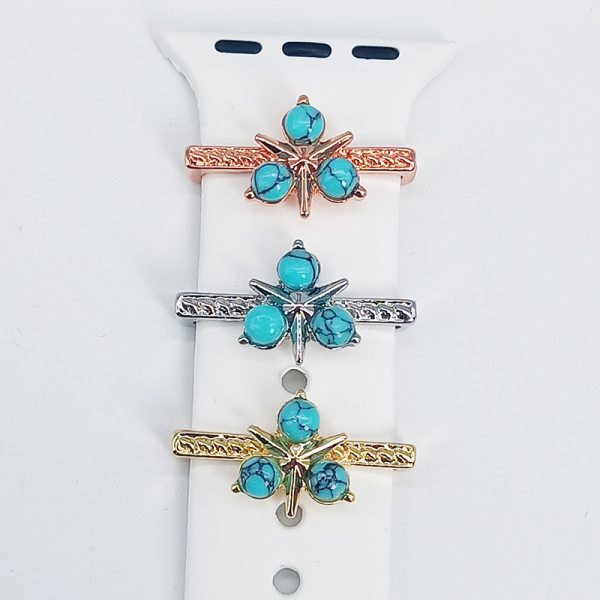 Silicone Strap Decorative Ring Turquoise Series Accessories