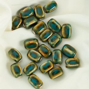 Ceramic Ornament Accessories Square Beads Kiln Baked