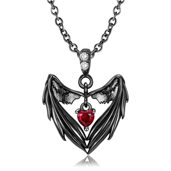 Heart Wing Necklace Fashion Euro American Ins Sweater Chain Collar Chain 925 Silver