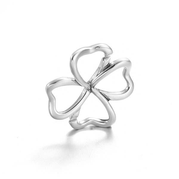 Lucky Clover X Bracelet Accessories Hard Silicone Bracelet S925 Sterling Silver Diy Jewelry Buckle