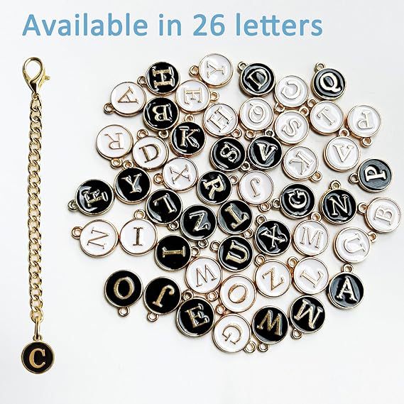 Letter Pendant Charm Accessories 12 Piece Set Letter Identifier