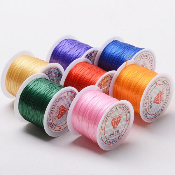 Flat Crystal Cable Beads Filament Elastic String Diy Handmade Accessories