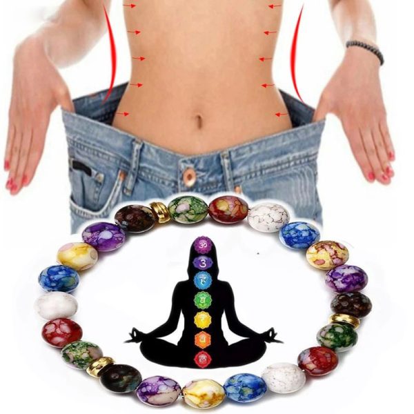 Colorful Bracelet Yoga Balance Energy Beads Volcanic Stone Bracelet