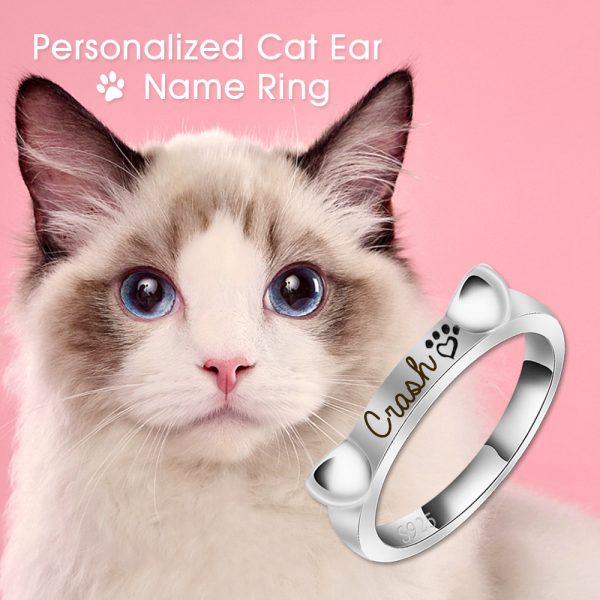 Cat Ear Ring Adorable Pet Personality Can Be Set To Ring Ornament