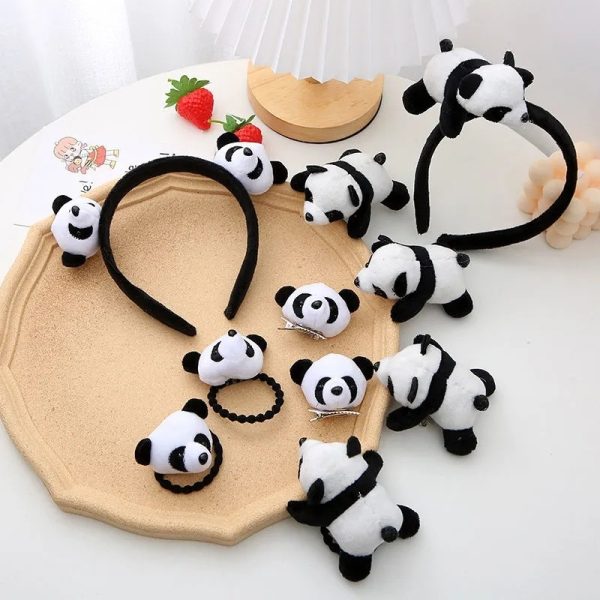 Cute Cartoon Plush Panda Headband Hair Accessories