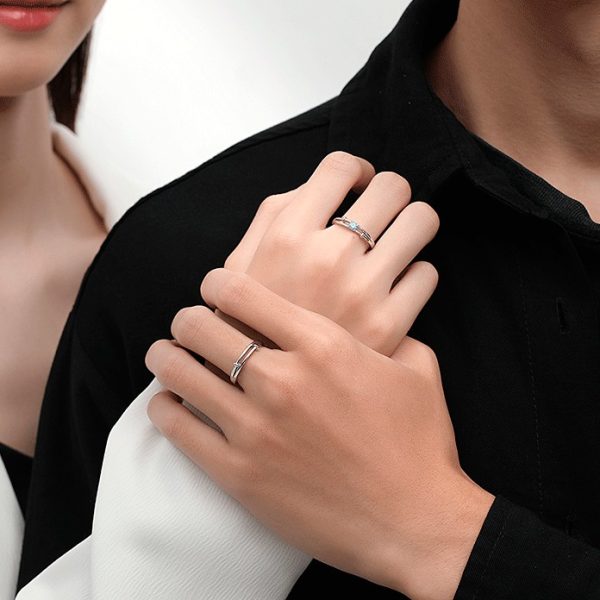 Ins Design Sterling Silver 925 Couple Ring