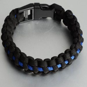 Men's And Women's Blue Line Paracord Bracelet