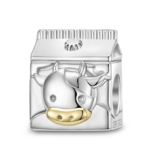 Original Simple 925 Silver 14k Room Taurus Milk Box Diy Accessories