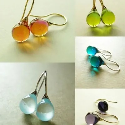 Nine-color Inlaid Cat's Eye Earrings