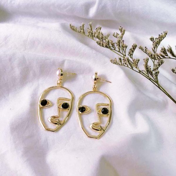 Korean face personality pearl design earring Earrings