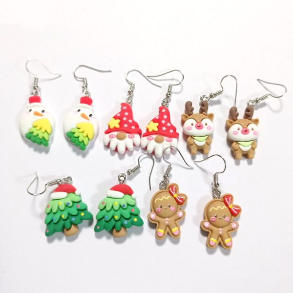 Christmas Series Cartoon Resin Earrings