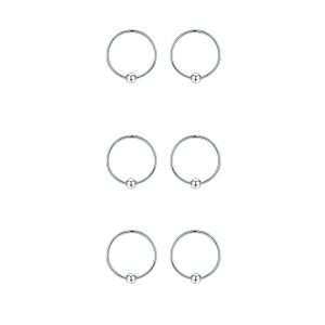 Hypoallergenic Sterling Silver Cartilage Dainty Thin Small Huggie Hoop Earring For Women