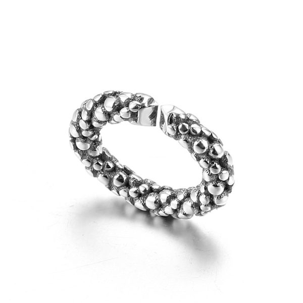 Basic S925 Sterling Silver Vintage Oxidation X Bracelet Link Hard Rubber Chain Diy Accessories