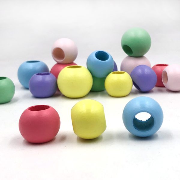 20mm Big Hole Candy Color Color Theaceae Loose Round Beads