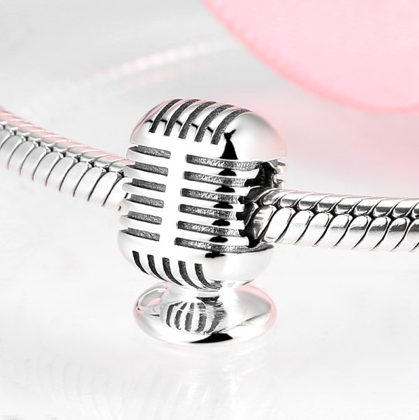 S925 Sterling Silver Beads Creative Music Elements Series Beaded Pendant DIY Bracelet Accessories