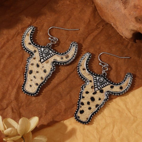 Retro Cow Head Fashion Personality Earrings