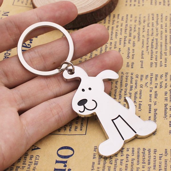 Creative Glossy Dog Keychain Personality Key Ring Chain