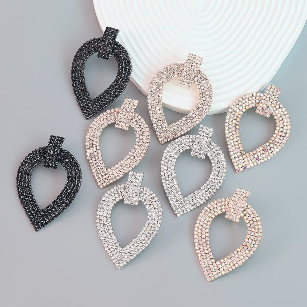 Women's Flash Claw Chain Alloy Rhinestone-encrusted Earrings