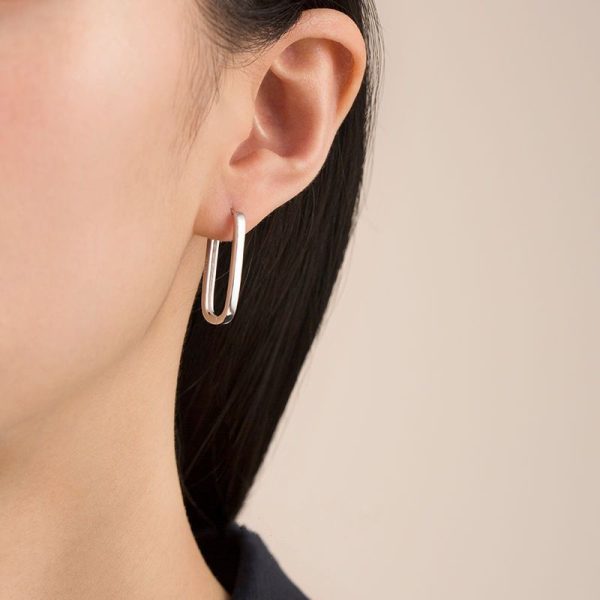 New S925 Sterling Silver Trendy Earrings Temperamental Cold Style Petite Earrings Women