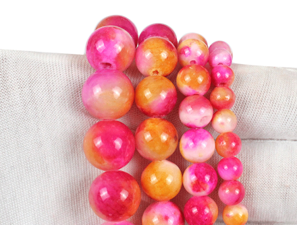 Classic Reddish Yellow White Persia Chalcedony Scattered Beads