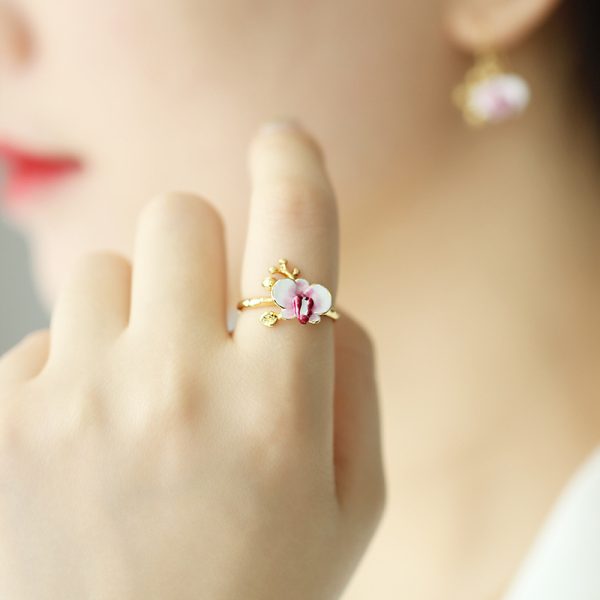 Phalaenopsis Ring Personality Ring Online Influencer Fashion Decoration