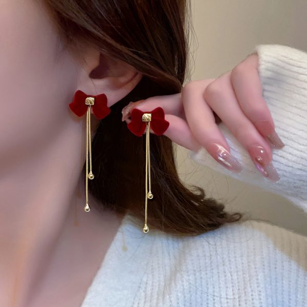 Women's Fashion Tassel Bow Earrings