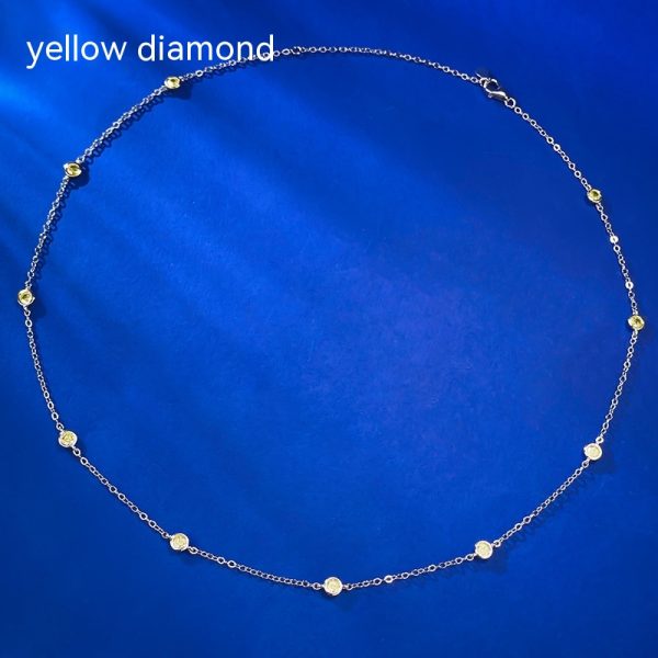 Silver Light Luxury Zircon Necklace Special-interest Design