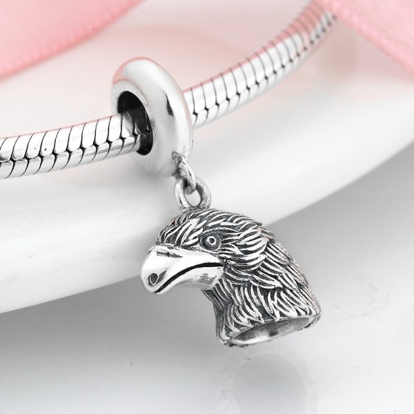 S925 Sterling Silver Plain Silver Drop Glue Pendant Parrot Feather Bracelet Bracelet Diy Accessories Loose Beads