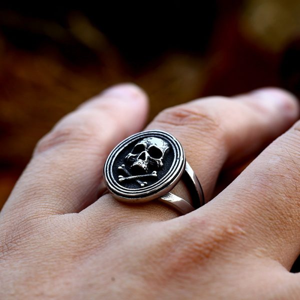 Vintage Stainless Steel Skull Ring