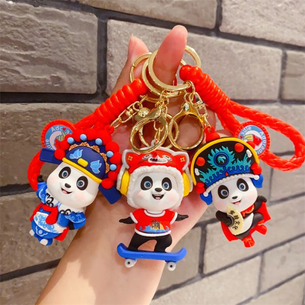 Fashionable Simple Panda Doll Keychain Pendant