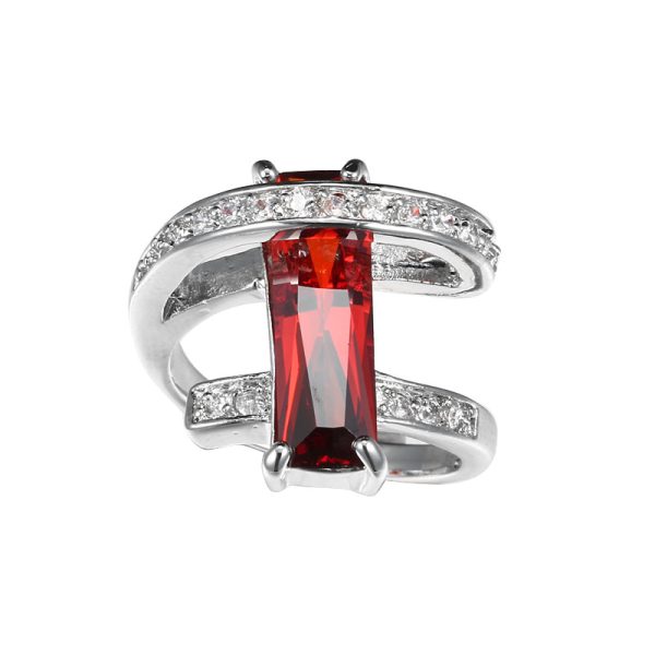 New Product Creative Fashion Rectangle Zircon Ring