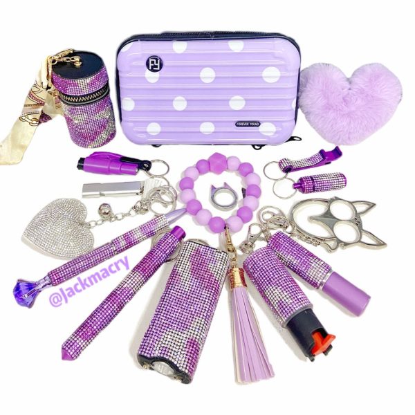Purple Camo Safety Keychain -1130