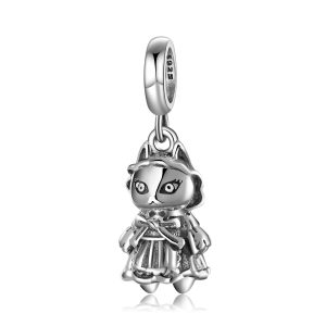 Servant Cat Beads 925 Sterling Silver Silver Pendant Creative Necklace Bracelet Diy Accessories