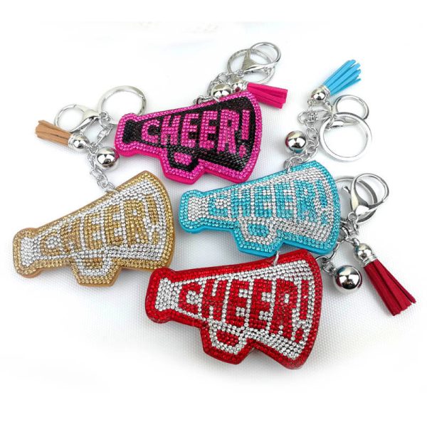 Creative Korean Velvet Diamond English Letters Key Chain