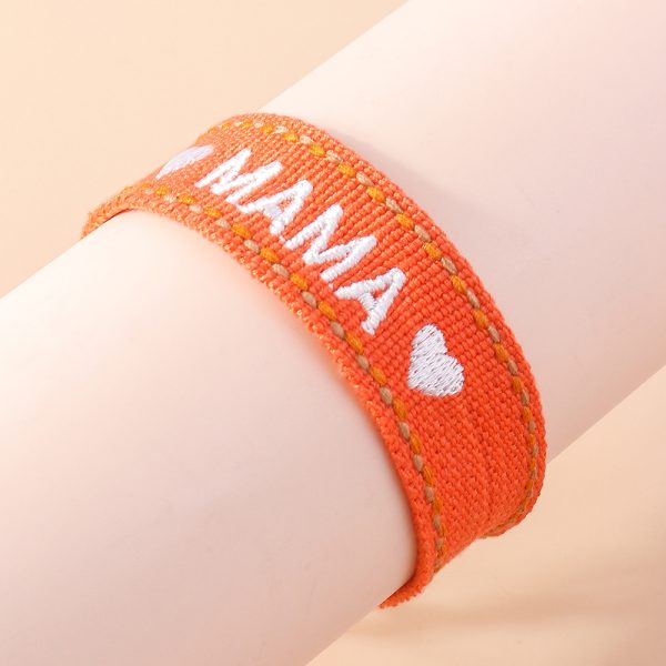 Mother's Day Woven Bracelet Flannel Mother's Day Commemorative Gift Carrying Strap