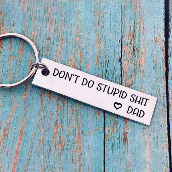 Don't Do Anything Stupid Key Card Stainless Steel