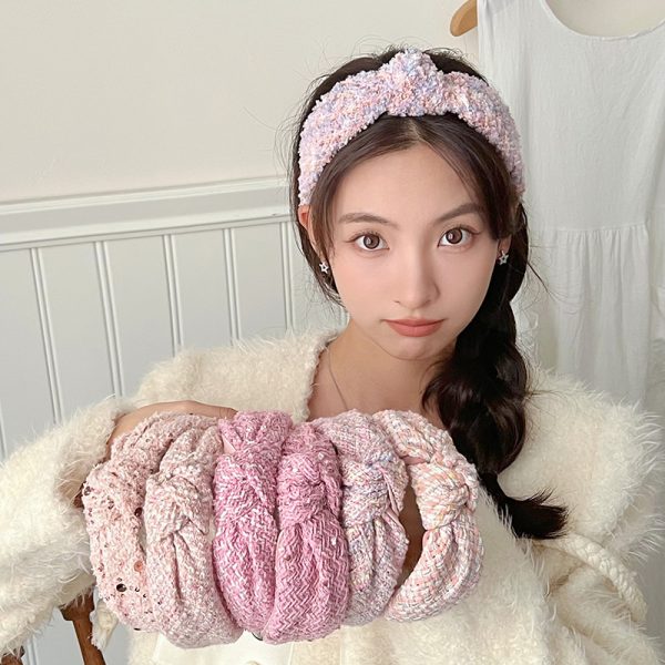 Fashion Retro Korean Type Classic Style Woolen Knotted Headband