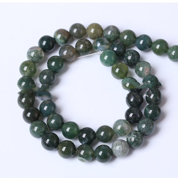 5A Water Plants Agate Bracelet Semi-finished Products Wholesale Aquatic Plants Marine Agate Loose Beads
