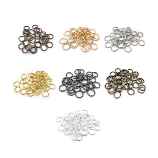 100 O-shaped Rings Multiple Sizes Broken Ring Single Circle Iron Hoop C- Ring Connection Ring DIY Ornament Accessories