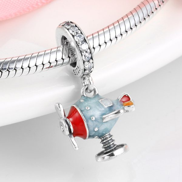 S925 Sterling Silver Beads Personalized Transportation Tools Cartoon Series Beaded Pendant DIY Accessories