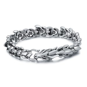 Men's Stainless Steel Bracelet Viking Dragon Bracelet Father's Day Husband's Gift