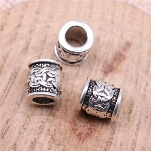 9x9x8mm Ancient Silver Large Small Hole Beads