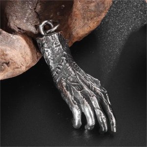 New Trade Punk Alloy Men's And Women's Hip Hop Hand Bone Pendant Steel Necklace