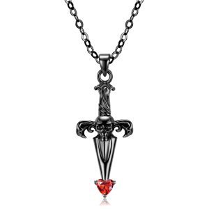 Original Design Cross Sword Pierced Necklace Small Personality Dark Wind Jewelry Chain