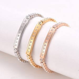 Popular Light Luxury High-grade Diamond-embedded Star Rainbow Bridge Bracelet