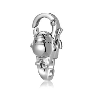 S925 Sterling Silver Pot Lid Boy Lobster Buckle Accessories DIY Bracelet Buckle