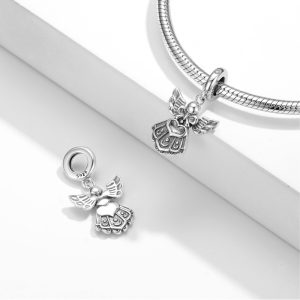 S925 Sterling Silver Pendant Angel Of Love Pendant Women's DIY Bracelet Necklace Accessories