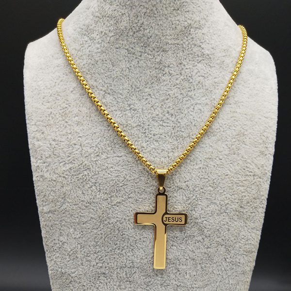 Titanium Steel Cross Pendant Chain Stainless Steel Does Not Fade