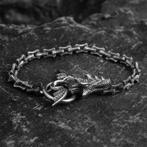 Retro Distressed Domineering Dragon Head Bracelet Men's Personality Punk Hip Hop