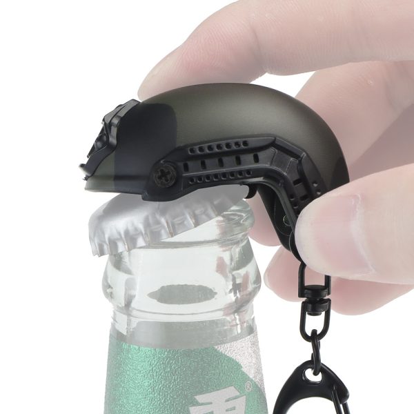 Mini Helmet Model Keychain Portable Beer Bottle Opener